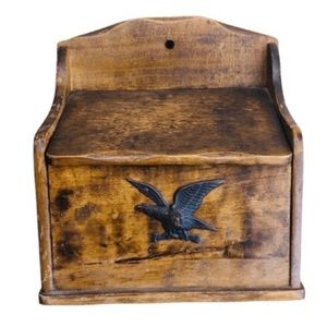 Vintage Wood Recipe Box Farmhouse Cottage